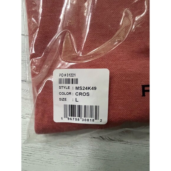 Peter Millar Crown Sport 1/4 Zip Sweatshirt, MS24K49, Clay Rose, Size L $150 - Picture 4 of 6